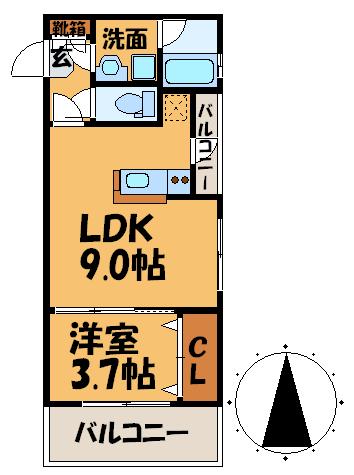 アクタス大手門Ⅱ 間取り