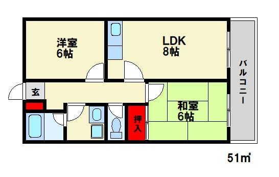 シティベール日の出 間取図