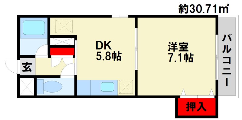 ジュネス東大利 間取図