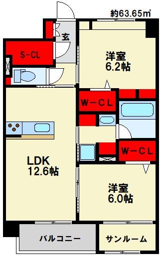BLESS　南福岡駅前 間取り