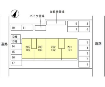 プレシ・ボヌール弥永 駐車場配置図　※参考資料
