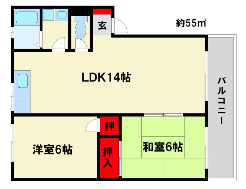 ハイツエクセレント 間取り　※現状優先