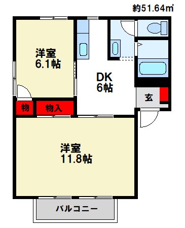 エルハイツ 間取図