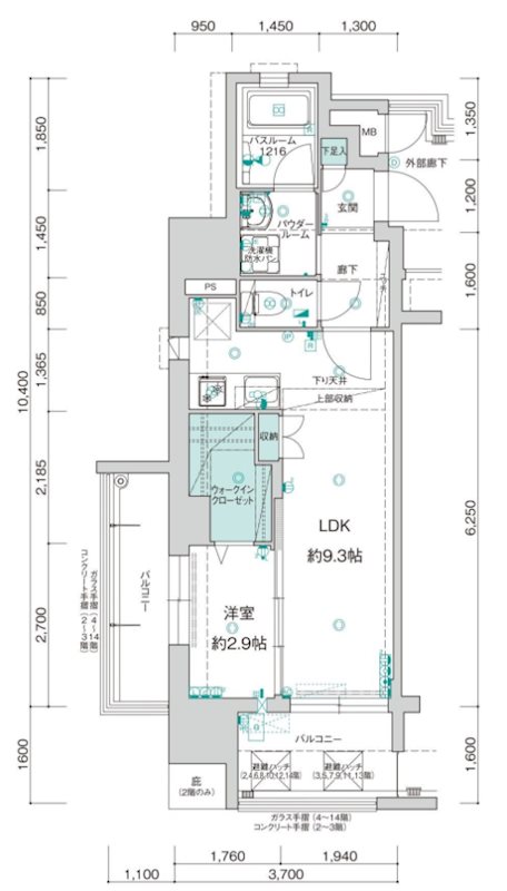 アクタス薬院グランプレイス 間取り