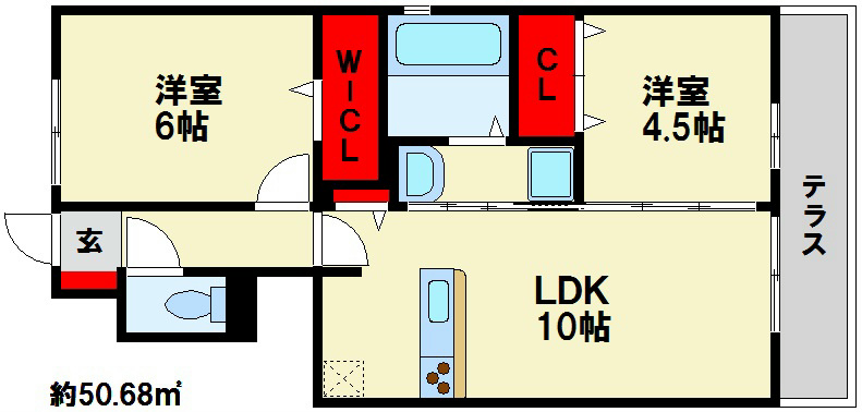 ベラルーチェ南ヶ丘 間取り　※反転タイプ　現状優先