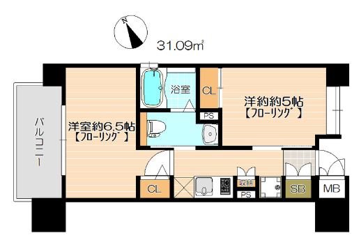 エステムプラザ福岡県庁前ネオシス 間取り