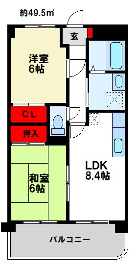 ミドール南ヶ丘 間取り図