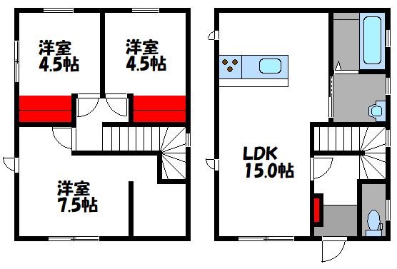 若宮1丁目貸家 間取り