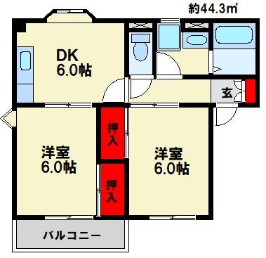 エステート須玖 A棟 間取図