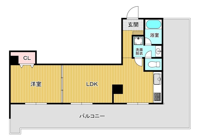 エルモス西新 間取り