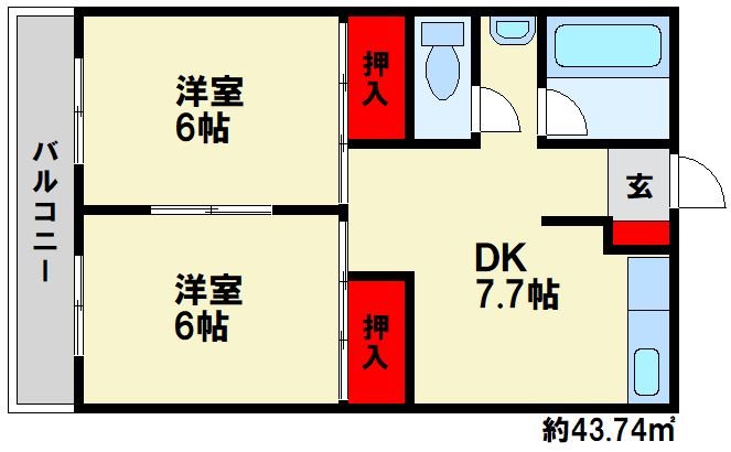 行武コーポ 間取り　※現状優先