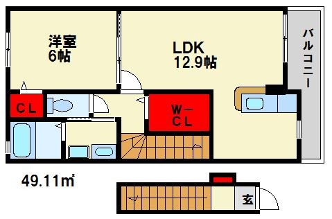 アーベントロートⅠ 間取り図