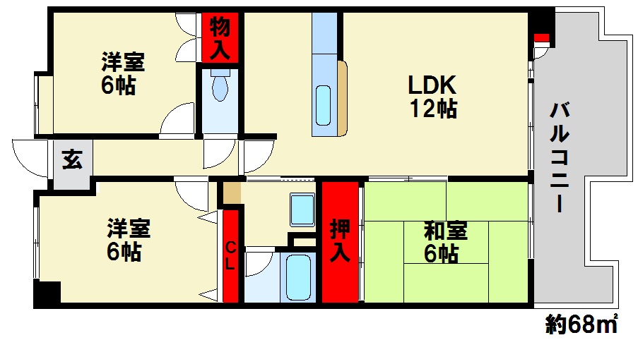 サンパール白木原 間取り