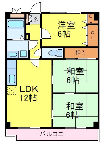 グランシャリオ南大橋 間取り　※現状優先