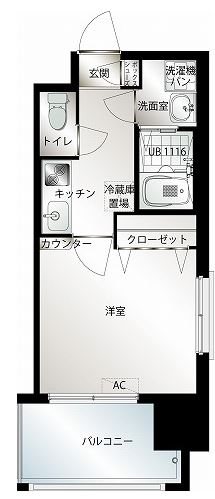 エンクレスト博多駅前Ⅲ 間取り図です。参考画像です。
