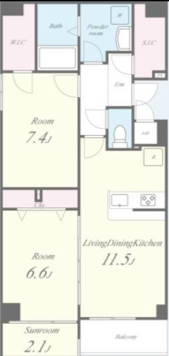 エルヴィータ渡辺通 間取り