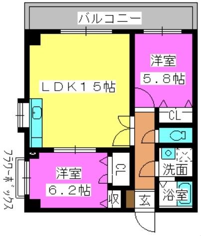 ジェネシス竹下 間取