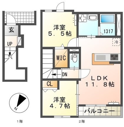 パルファン向山 間取り