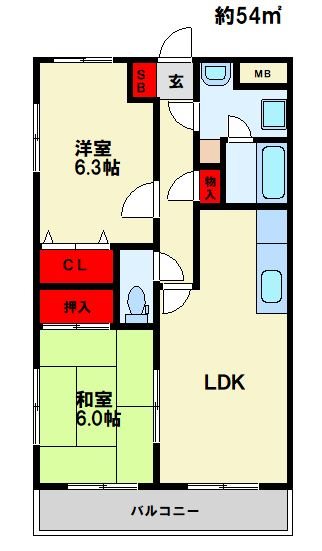シャトル森山 間取り　※現状優先