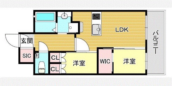 クリオ福岡博多ミッドグレイス 間取り