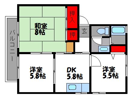 ヴェルハイム若宮 間取り