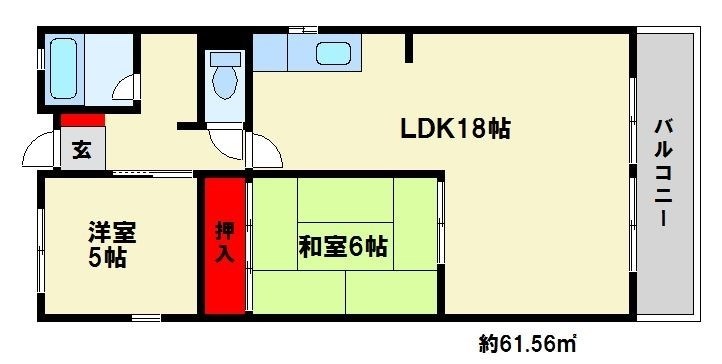 オークス春日原駅前 間取り図
