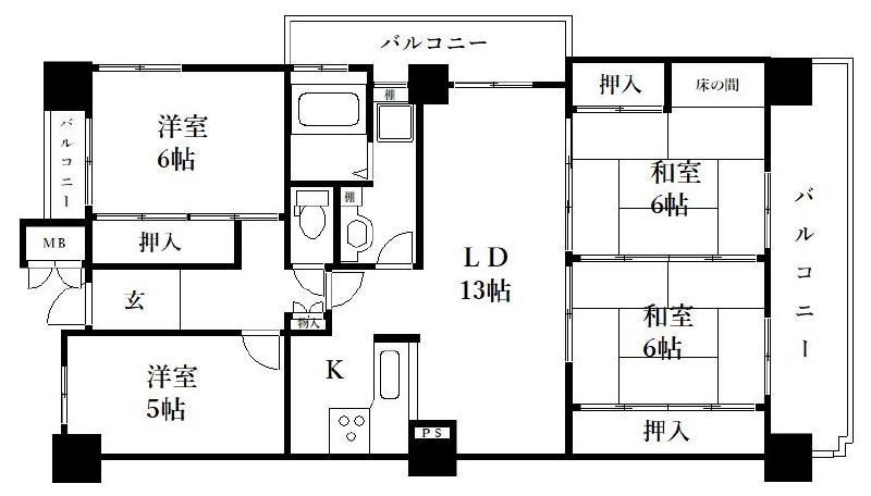 シーサイドももちイーストステージ1号棟 間取り