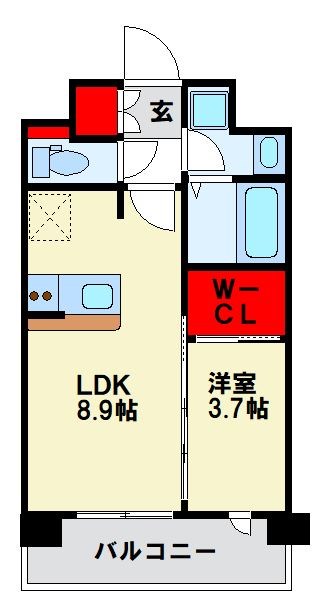 ネストピア福岡空港駅前 間取り