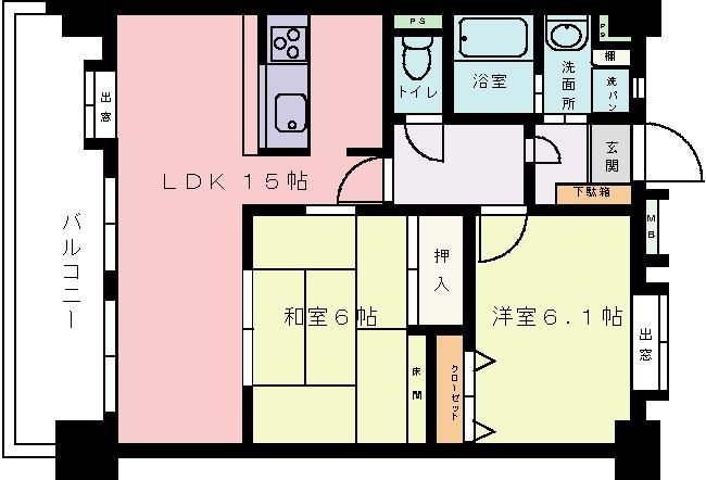 プラージュ大橋 間取り　※現状優先