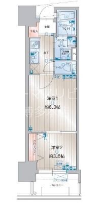 アクタス博多駅東Ⅱスクエア 間取り