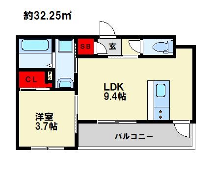 リアンレガーロ雑餉隈駅Ⅱ 間取り　※現状優先