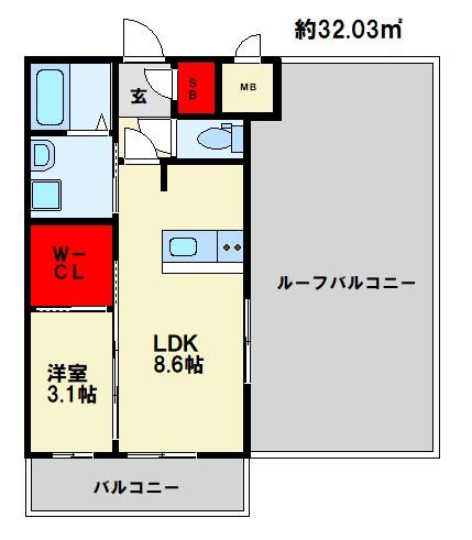 リアンレガーロ雑餉隈駅Ⅱ 間取り　※現状優先