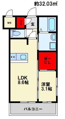 リアンレガーロ雑餉隈駅Ⅱ 間取り　※現状優先