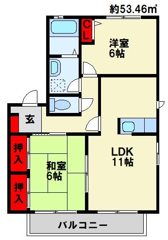フレグランスまや A 間取り　※現状優先