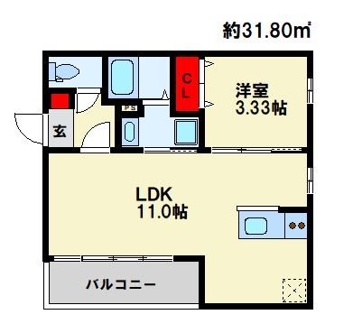 Alivis南福岡south 間取り　※現状優先