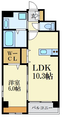 エージュ山王 間取り図です※反転タイプ
