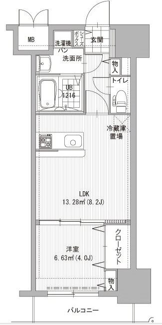 福岡県福岡市東区馬出１丁目 間取り
