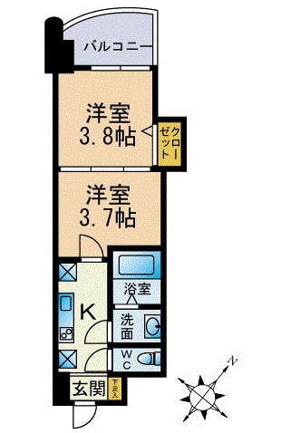 アリビオ博多駅北  間取り図