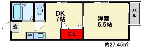 フレグランス川久保B 間取図