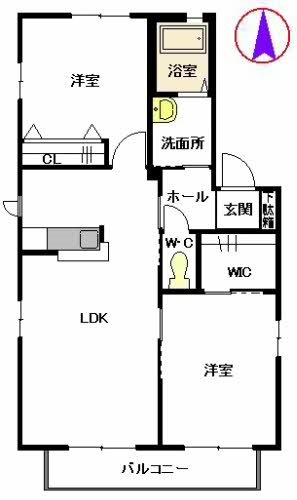 セレッソ若葉台B 間取図