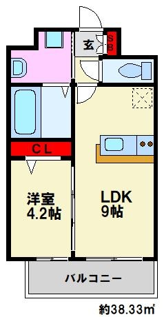 アイ・ウエスト高宮 間取図　※現状優先