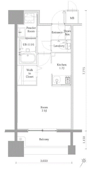 エンクレスト呉服町 間取り