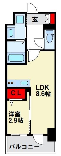 Mys Casetta Hakata (ミースカセッタ博多) 間取り