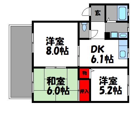 ヴェルハイム若宮 間取り