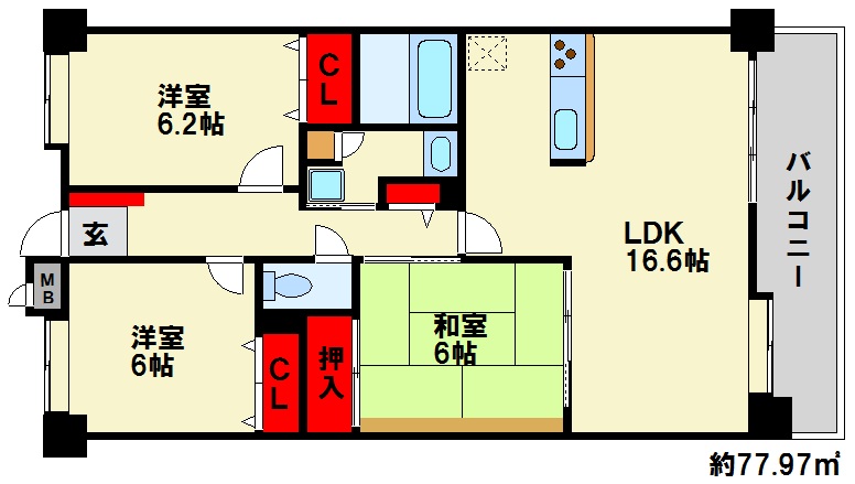 エンゼルハイム春日グランコート 間取図