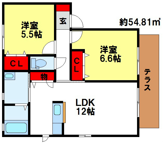 リベルテ筑紫野 間取図　人気の間取りです