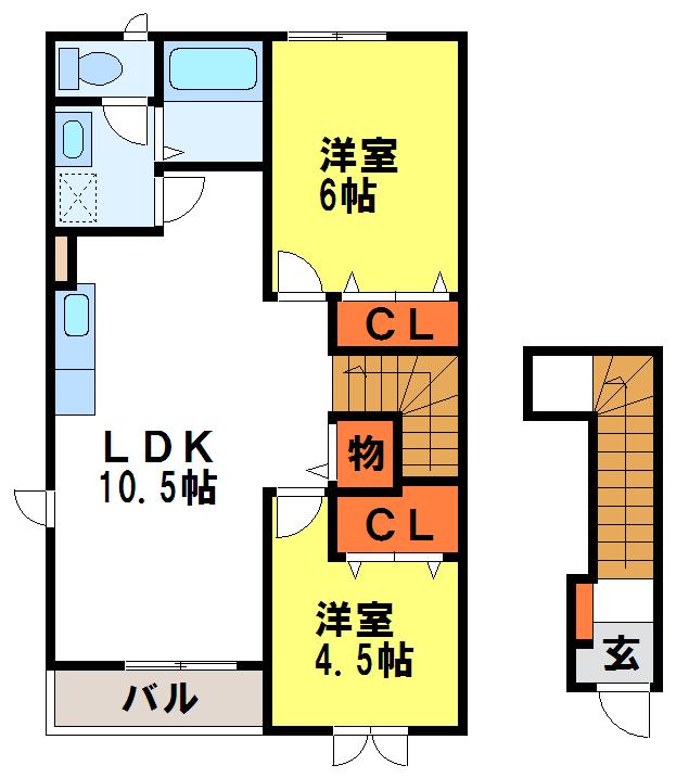 クレージュ都府楼南 間取り図