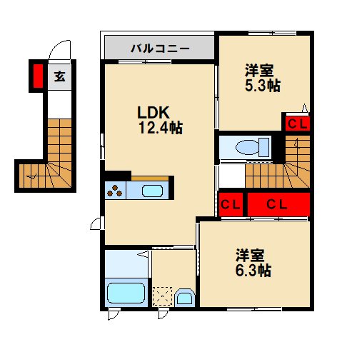 ロワジールあさひ野 間取り