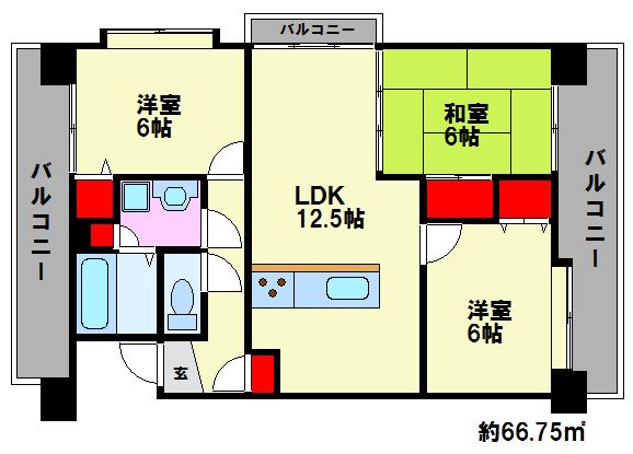 サンセベリア高宮 間取り