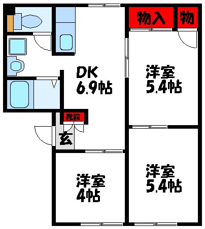 シャトー自由ヶ丘  宗像市～遠賀郡のお部屋探しは、地域に詳しい当店へ。